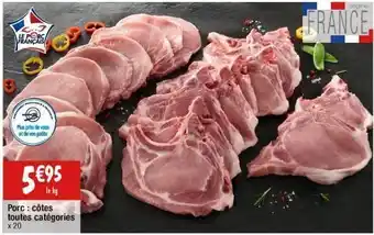 Cora x Carrefour Côtes de porc offre