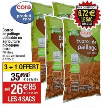 Cora x Carrefour Écorce de pin cora offre