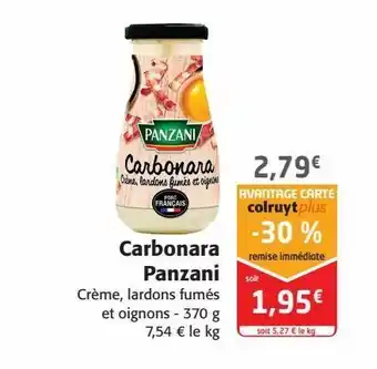 Colruyt Carbonara panzani offre