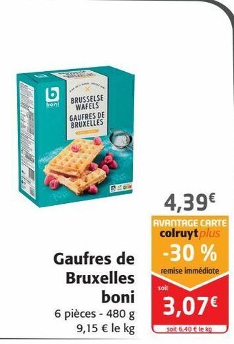 Colruyt Gaufres de bruxelles boni offre