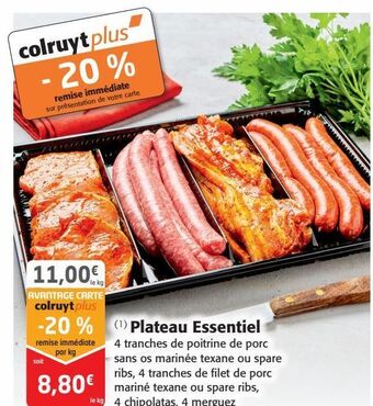 Colruyt Plateau essentiel offre