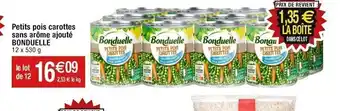 Cora x Carrefour Petits pois carottes sans arôme ajouté BONDUELLE offre