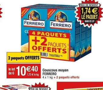 Cora x Carrefour Couscous moyen FERRERO offre