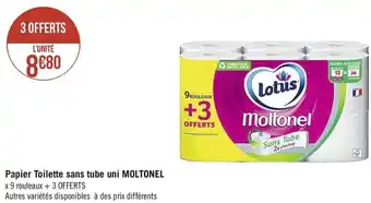 Casino Supermarchés Papier toilette sans tube uni moltonel offre