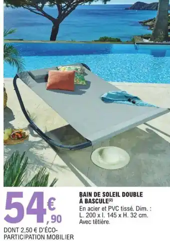 E.Leclerc BAIN DE SOLEIL DOUBLE À BASCULE (²) offre