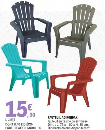 E.Leclerc FAUTEUIL ADIRONDAK offre
