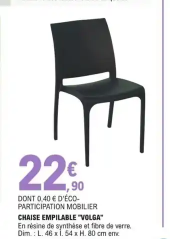 CHAISE EMPILABLE "VOLGA"
