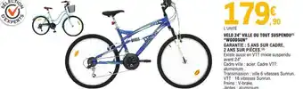 E.Leclerc VELO 24" VILLE OU TOUT SUSPENDU(¹) "WOODSUN" offre