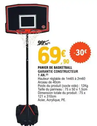 E.Leclerc PANIER DE BASKETBALL offre