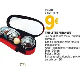 E.Leclerc TRIPLETTE PETANQUE offre