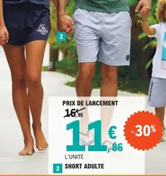 E.Leclerc SHORT ADULTE offre
