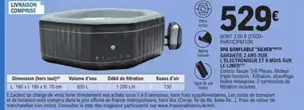 E.Leclerc SPA GONFLABLE "SILVER"(9)(10) GARANTIE 2 ANS SUR offre