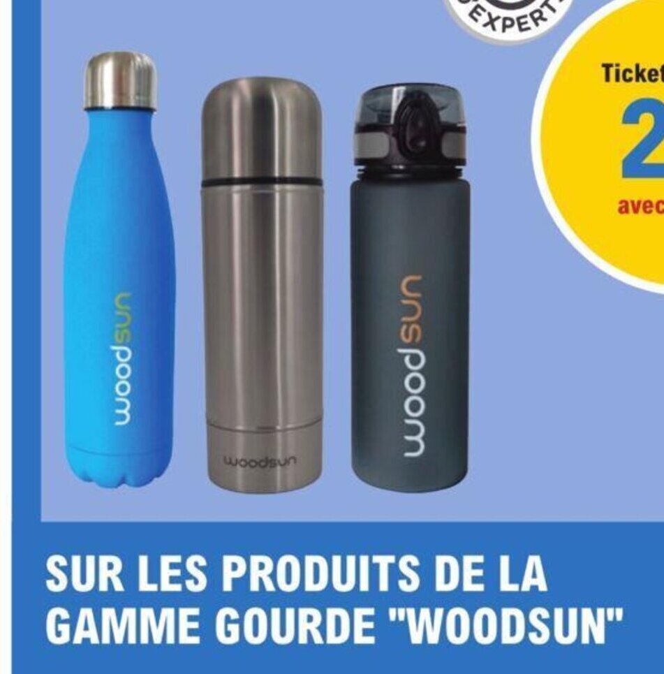 Promo SUR LES PRODUITS DE LA GAMME GOURDE "WOODSUN" chez E.Leclerc