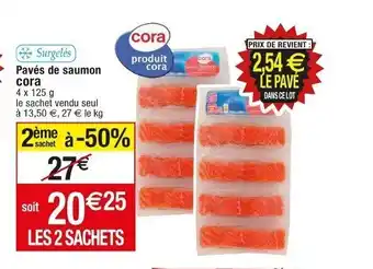 Cora x Carrefour Pavés de saumon cora offre