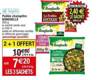 Cora x Carrefour *Surgelés Poêlée champêtre BONDUELLE offre
