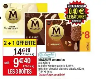 Cora x Carrefour Surgelés MAGNUM amandes offre