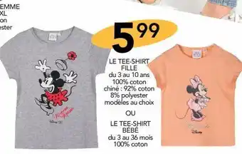 Stokomani Le t-shirt fille ou le t-shirt bebe offre
