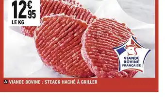 Spar Viande bovine : steack haché à griller offre