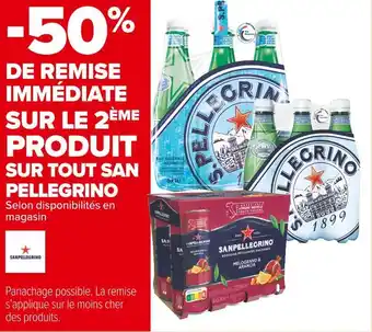Carrefour Market San pellegrino -50% de remise immédiate sur le 2ème produit sur tout san pellegrino offre