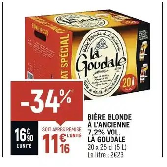 Spar La goudale bière blonde à l’ancienne 7,2% vol. offre