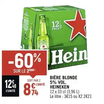 Spar Heineken bière blonde 5% vol. offre