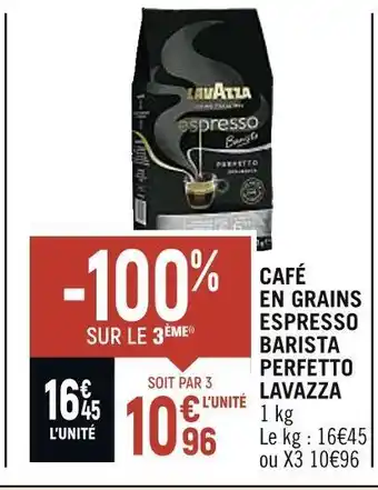 Spar Lavazza café en grains espresso barista perfetto offre