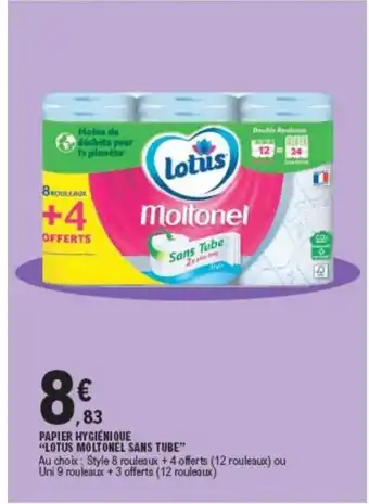 PAPIER HYGIĂNIQUE "LOTUS MOLTONEL SANS TUBE"