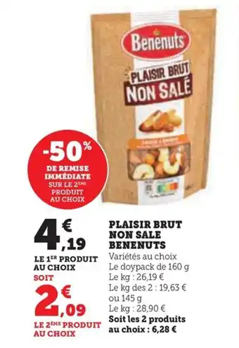 Super U PLAISIR BRUT NON SALE BENENUTS offre