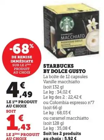 Super U STARBUCKS BY DOLCE GUSTO offre