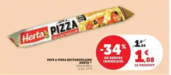 Super U PATE A PIZZA RECTANGULAIRE HERTA (2) offre