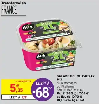 Intermarché SALADE BOL XL CAESAR MIX offre