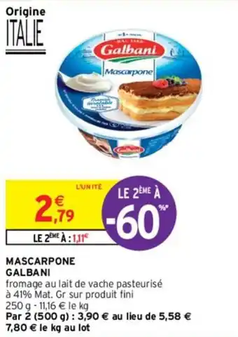 Intermarché MASCARPONE GALBANI offre