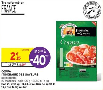 Intermarché COPPA ITINÉRAIRE DES SAVEURS offre