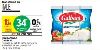 Intermarché MOZZARELLA GALBANI offre