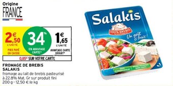 Intermarché FROMAGE DE BREBIS SALAKIS offre