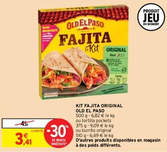 Intermarché KIT FAJITA ORIGINAL OLD EL PASO offre