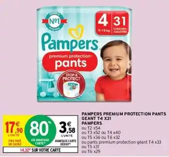Intermarché PAMPERS PREMIUM PROTECTION PANTS offre