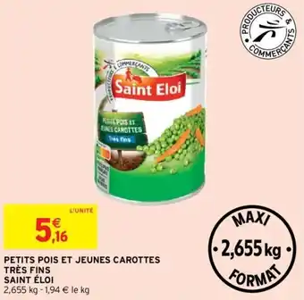 Intermarché PETITS POIS ET FUNES CAROTTES offre