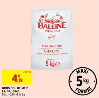 Intermarché GROS SEL DE MER LA BALEINE offre