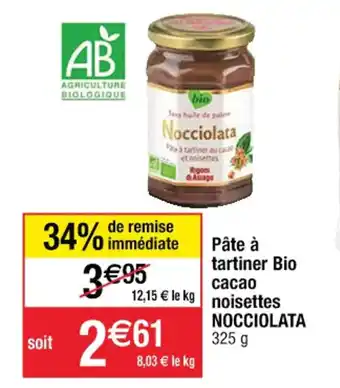 Cora x Carrefour Pâte à tartiner Bio offre