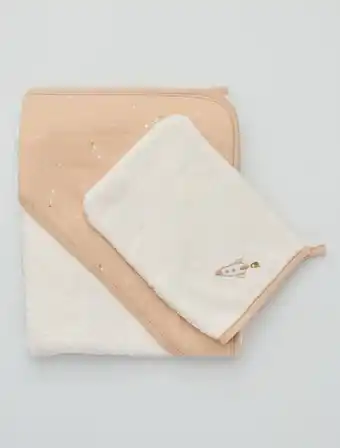 Cape de bain + gant de toilette