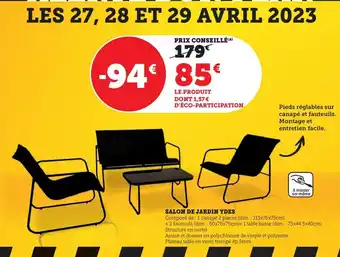 Super U SALON DE JARDIN YDES offre