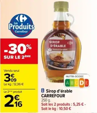 Carrefour i Sirop d'érable CARREFOUR offre