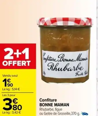 Carrefour Confiture BONNE MAMAN offre
