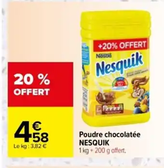 Carrefour Poudre chocolatée NESQUIK offre