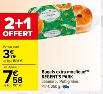 Carrefour Bagels extra moelleux(m) REGENT'S PARK offre