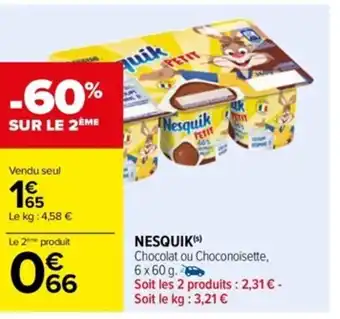 Carrefour Nesquik offre