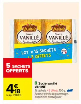 Carrefour Sucre vanillé Vahiné offre