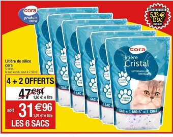 Cora x Carrefour Litière de silice cora offre