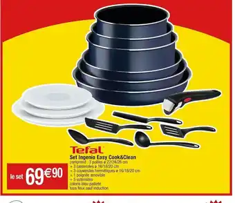 Cora x Carrefour Set Ingenio Easy Cook&Clean comprend : 3 poêles Ø 22/24/26 cm offre